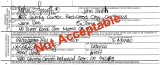 example of Not acceptable Marriage License format